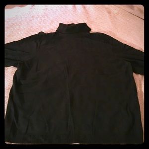 Short sleeve black plus size turtleneck